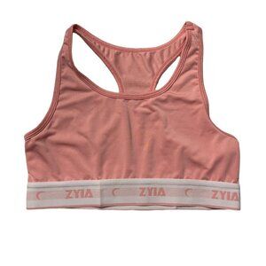 Zyia Active Women's Pink Spellout Low Impact Unpadded Racerback Sportsbra Medium
